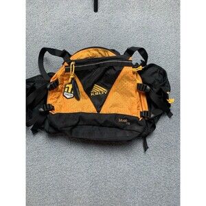 Kelty Moab Black Gold Nylon Lumbar Fanny Pack Waist Bag Hiking Camping